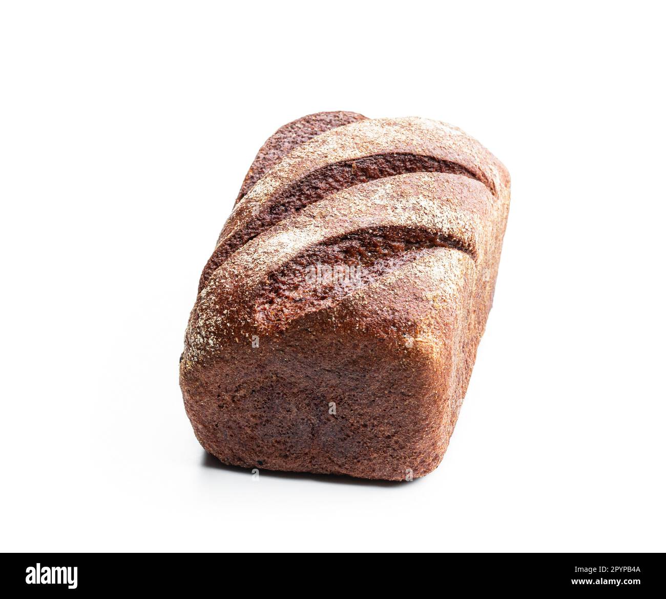 Homemade dark rye bread isolated on white background Stock Photo Alamy