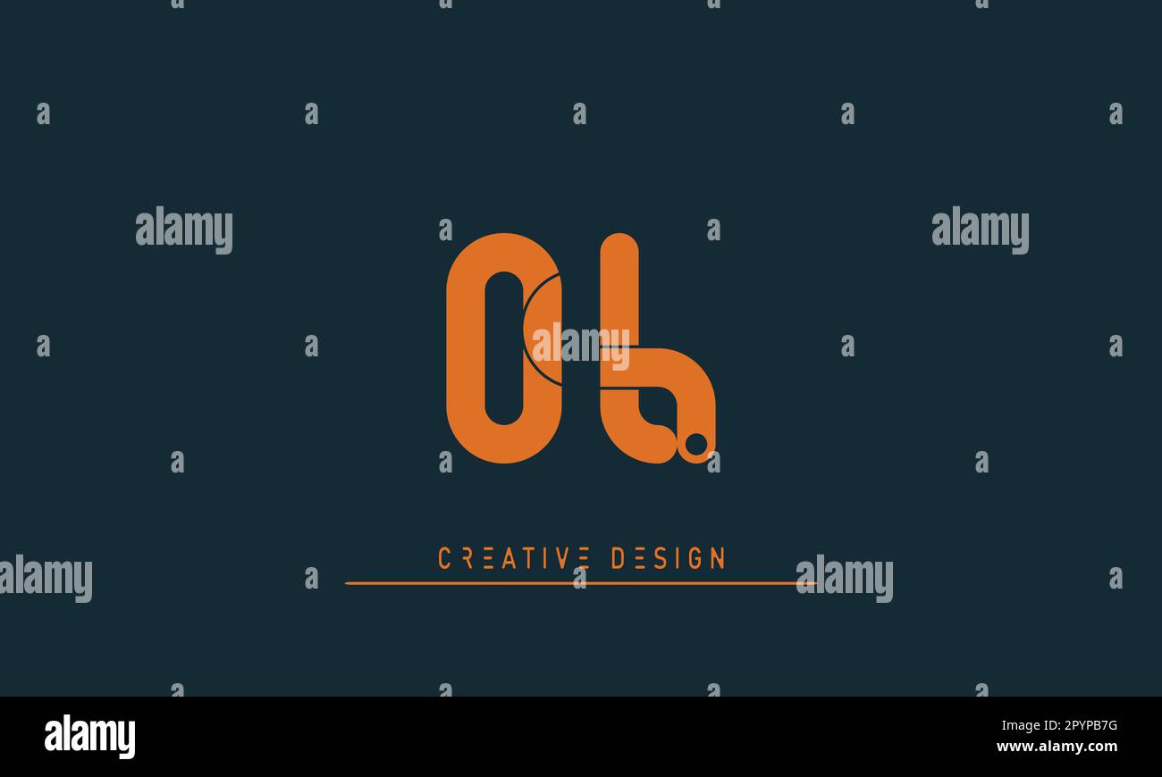Alphabet letters Modern Creative logo OK , KO Stock Vector