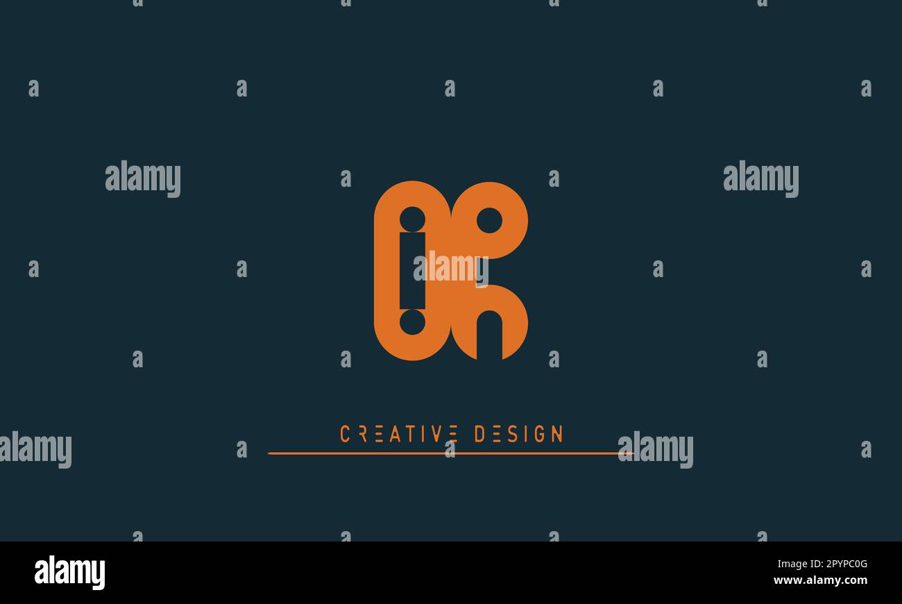 Alphabet letters Modern Creative logo OR , RO Stock Vector