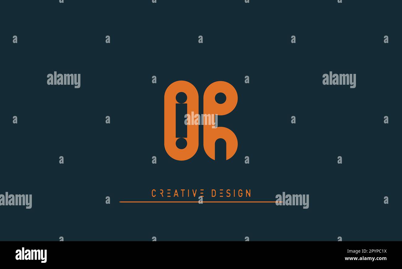 Alphabet letters Modern Creative logo OR , RO Stock Vector