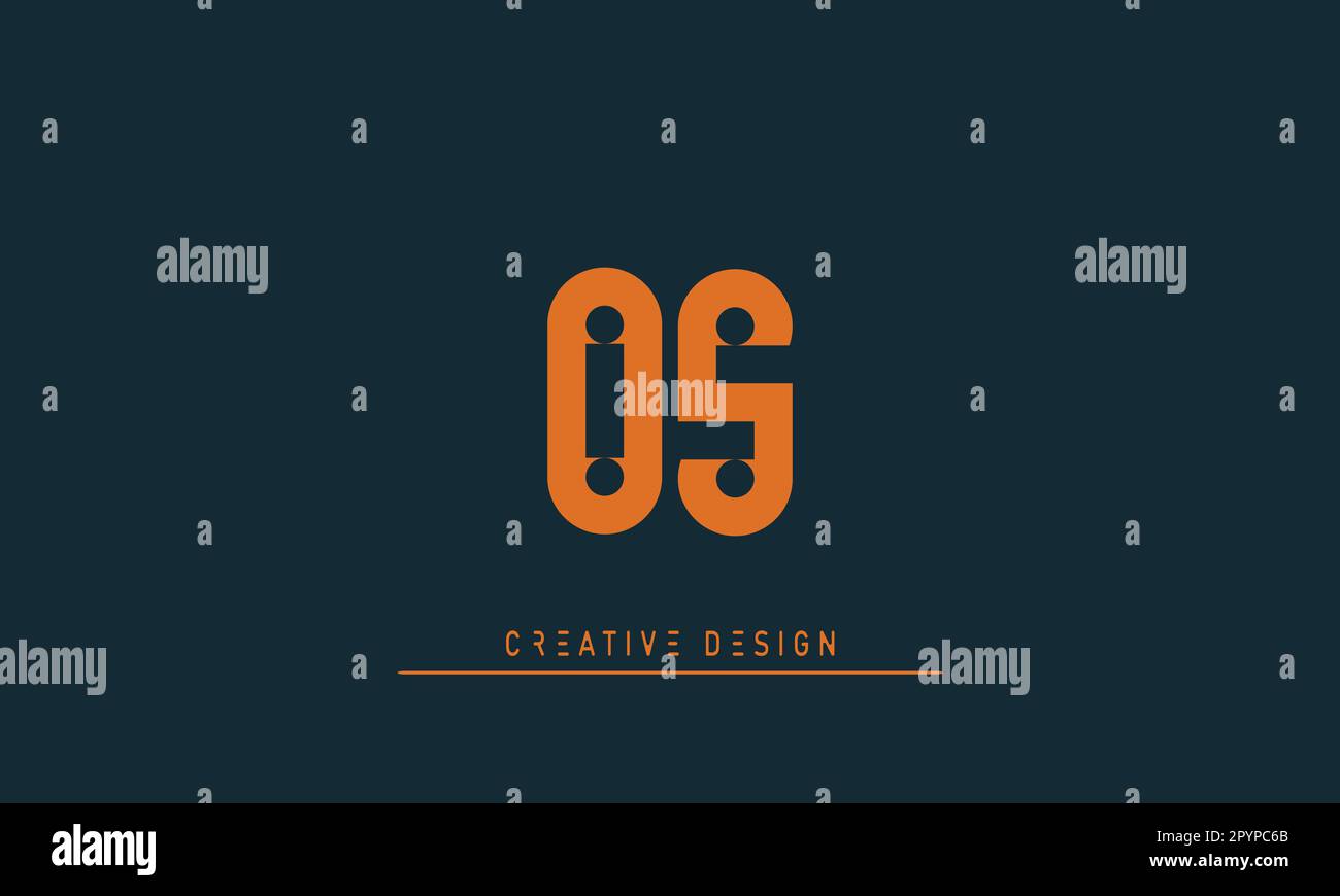 Alphabet letters Modern Creative logo OS , SO Stock Vector