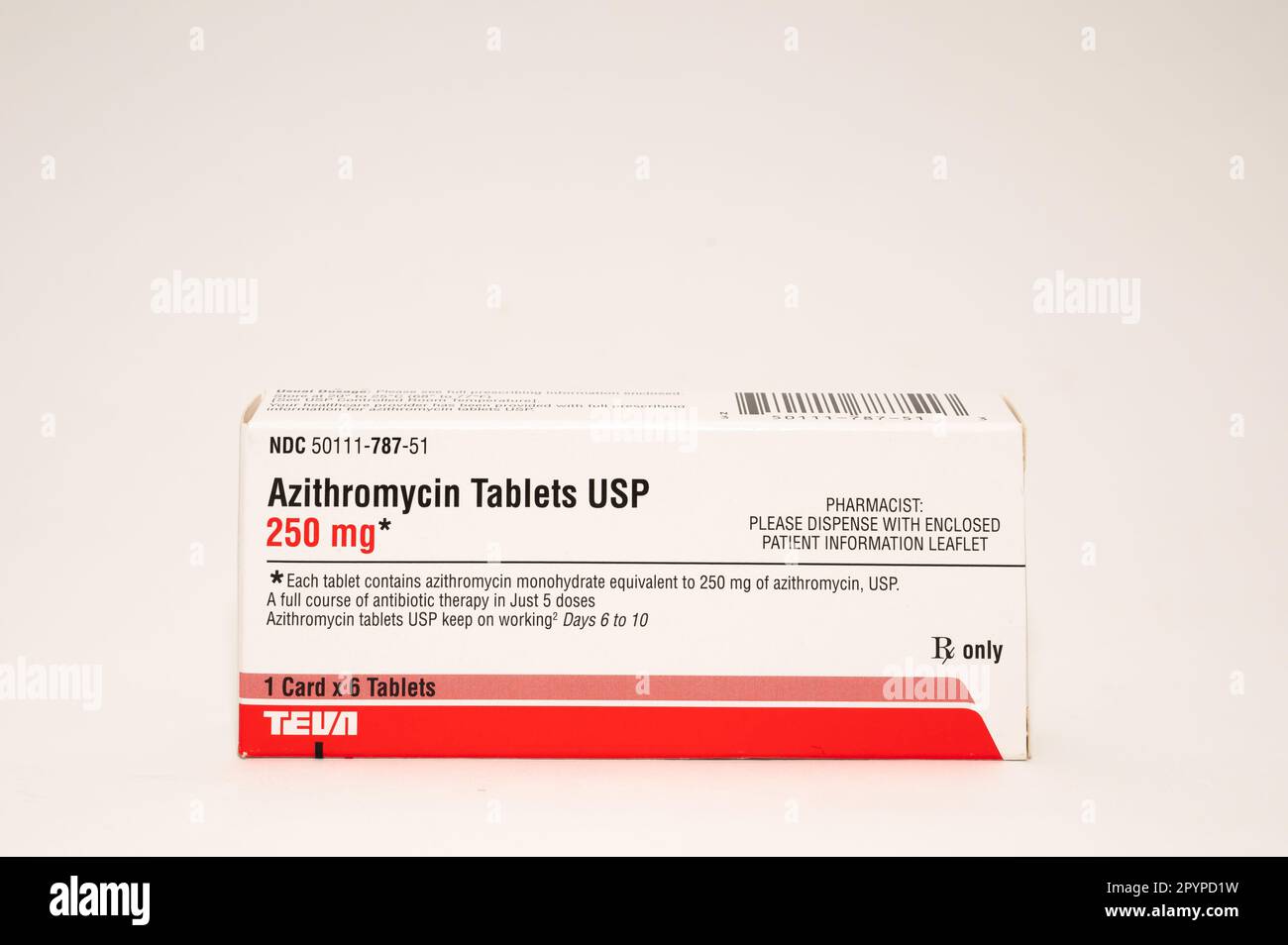 An image of a package of Azithromycin monohydrate tablets, an