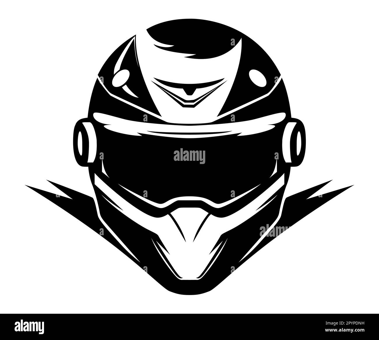 Black motorcycle helmet silhouette. Vector Illustration EPS10 Stock Vector  Image & Art - Alamy