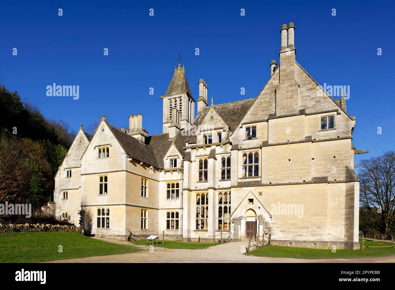 Woodchester Mansion, Gloucestershire. Unfinished Grade I listed Victorian Gothic Revival Mansion Stock Photo