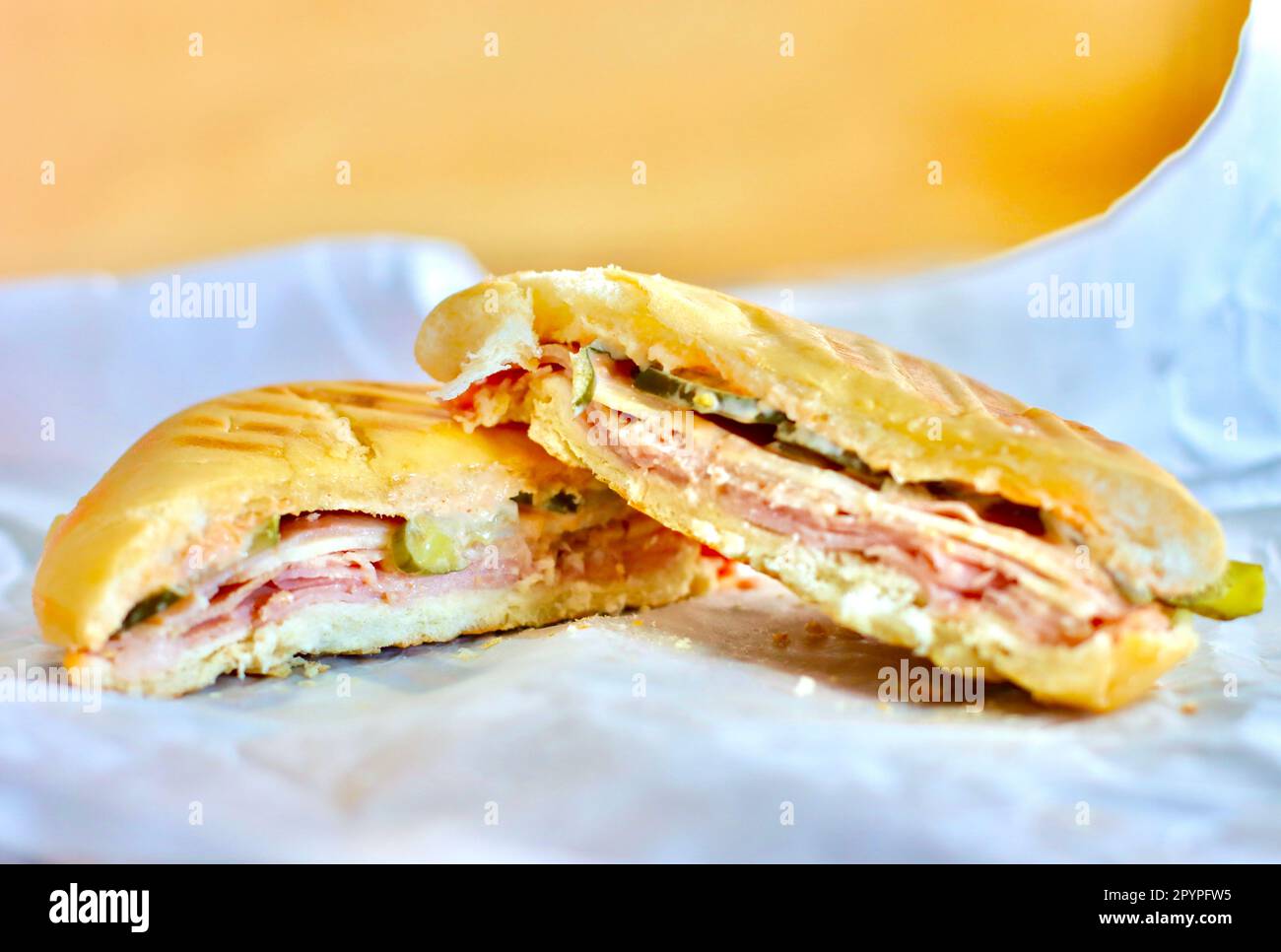 A Cuban sandwich from Miami Stock Photo Alamy