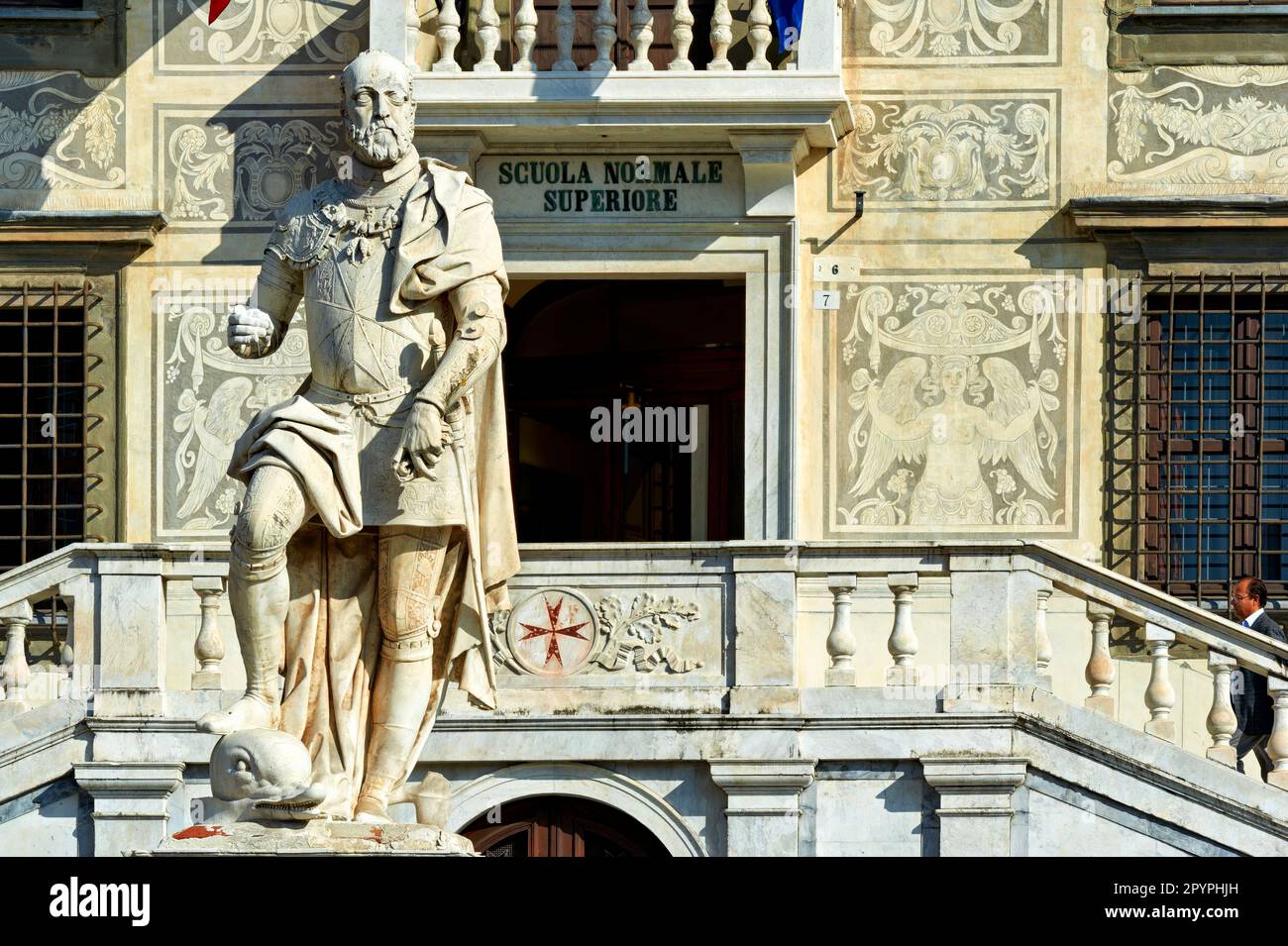 Pisa Tuscany Italy. Scuola Normale Superiore at Palazzo della Carovana Stock Photo