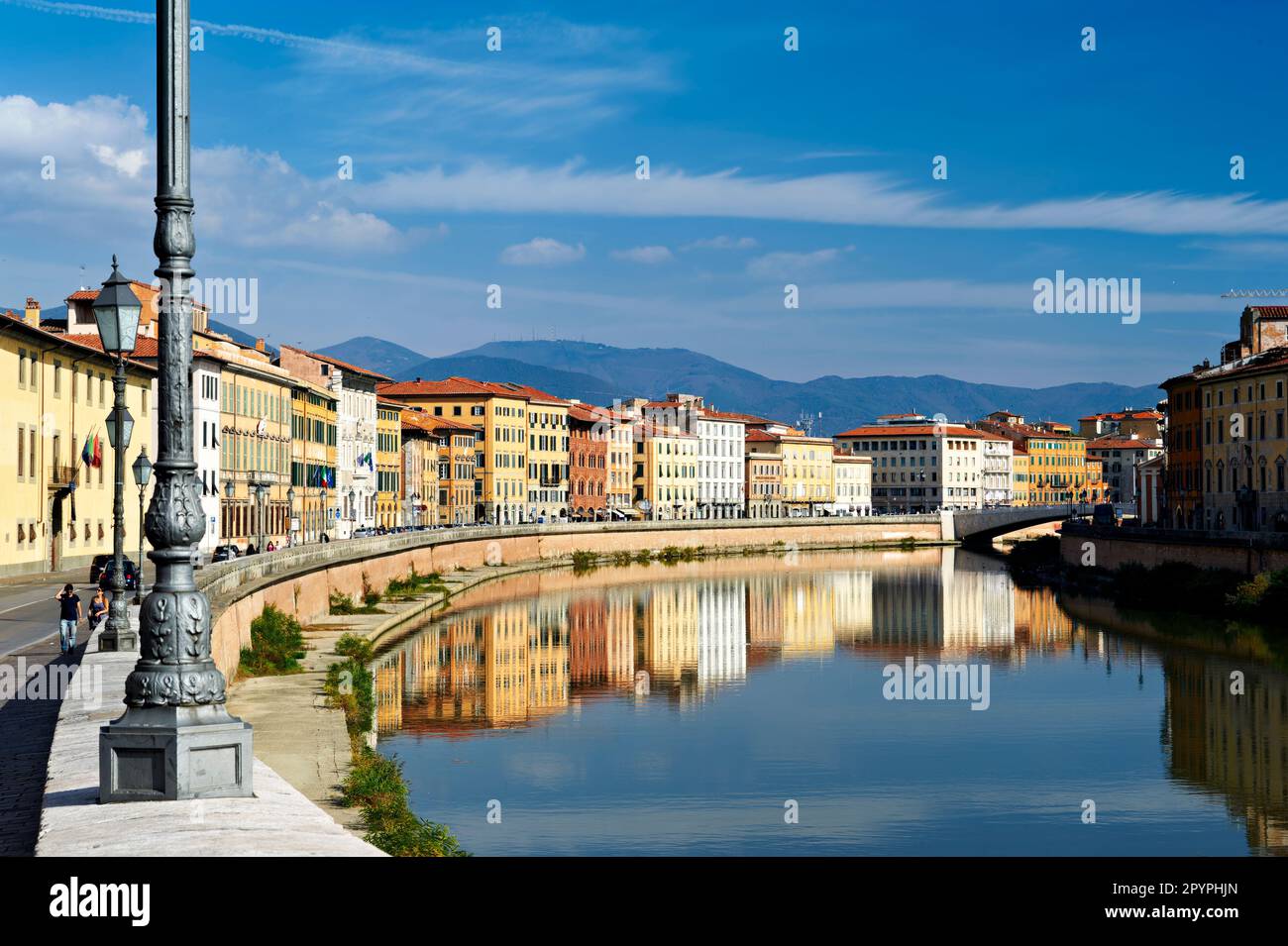 Pisa Tuscany Italy. The Arno river Stock Photo