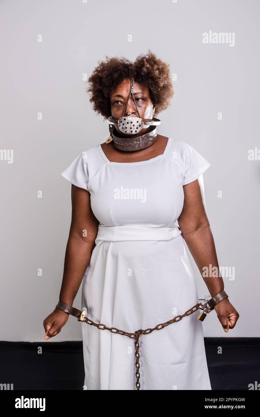 Woman in chains stock photo. Image of forced, person - 87390374