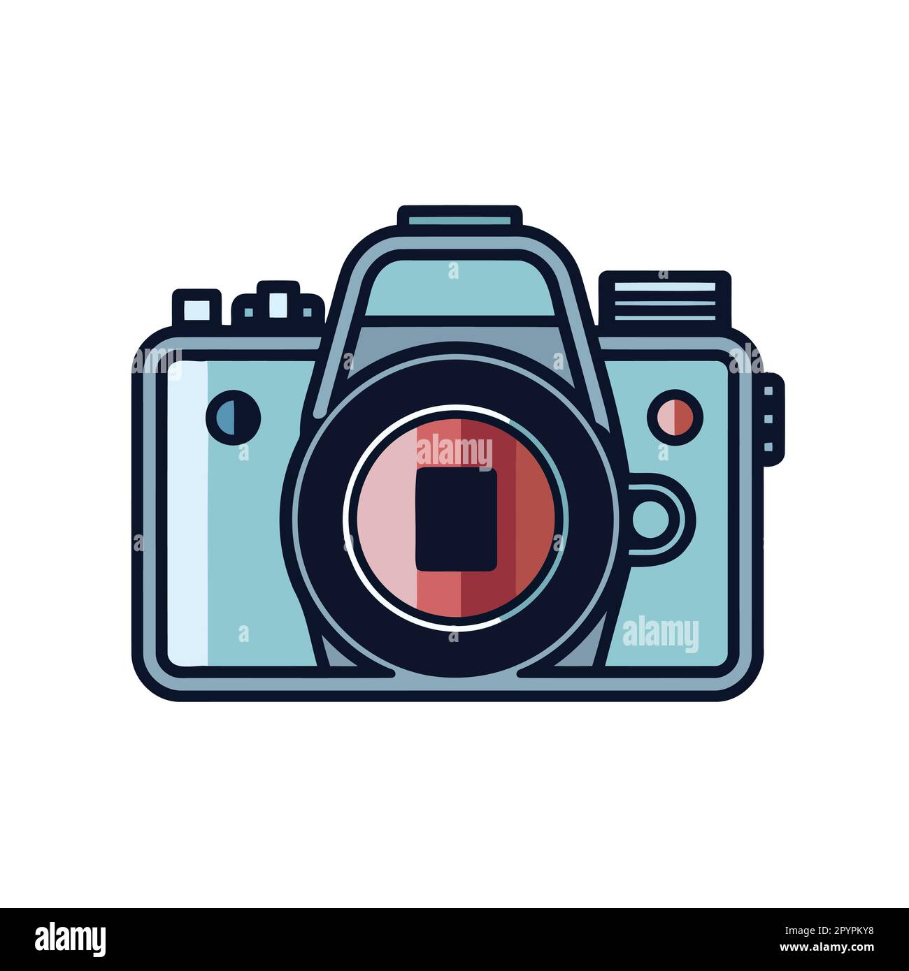 digital camera colorful icon minimalistic vector illustration Stock ...