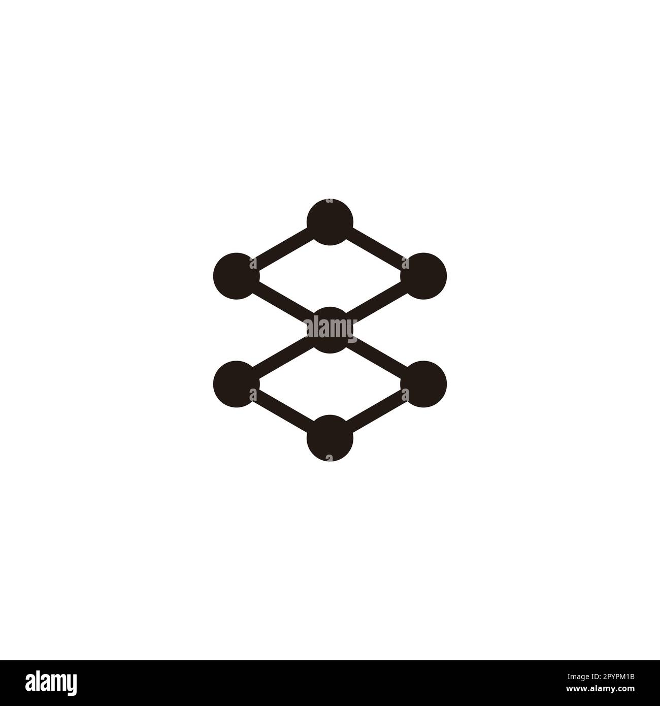 Number 8 hexagon, molecules geometric symbol simple logo vector Stock ...