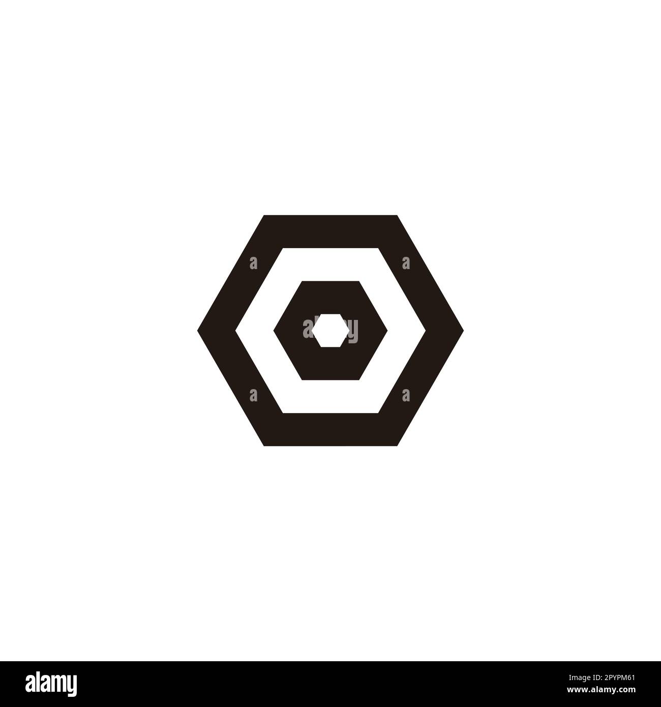 Letter o in O, hexagon geometric symbol simple logo vector Stock Vector ...
