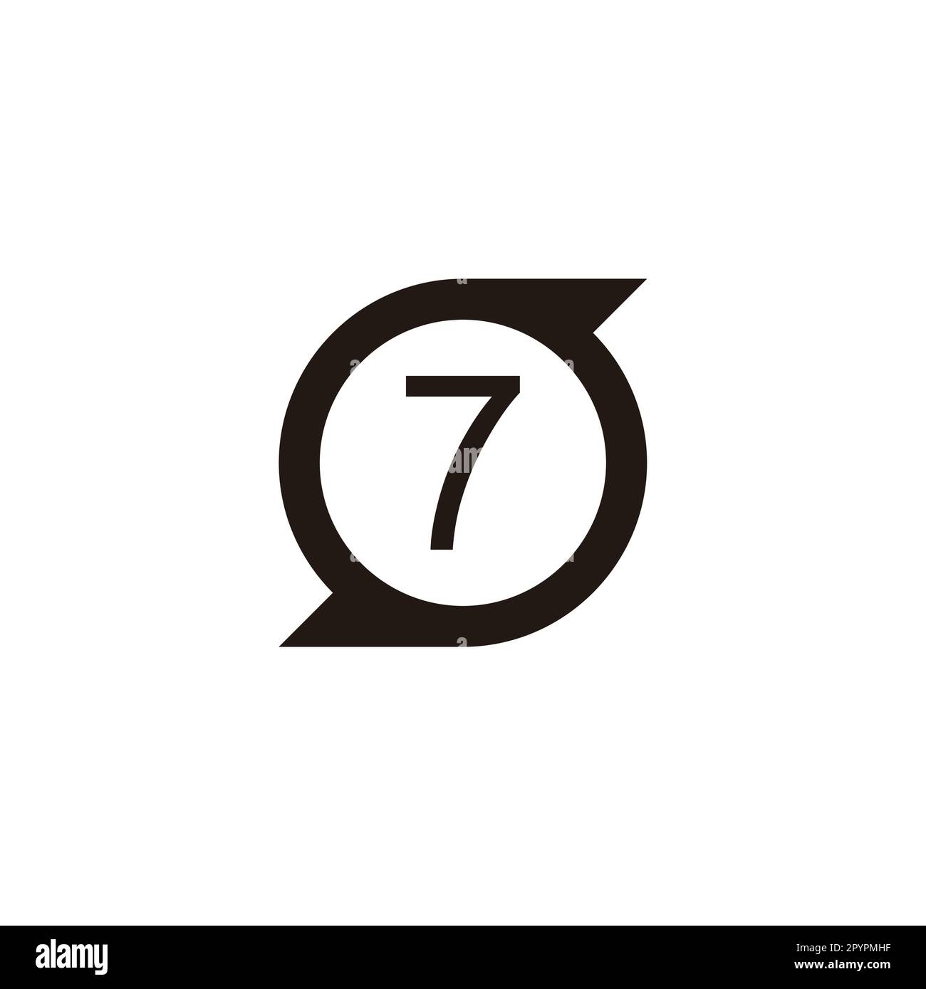 number-7-letter-s-circle-geometric-symbol-simple-logo-vector-stock