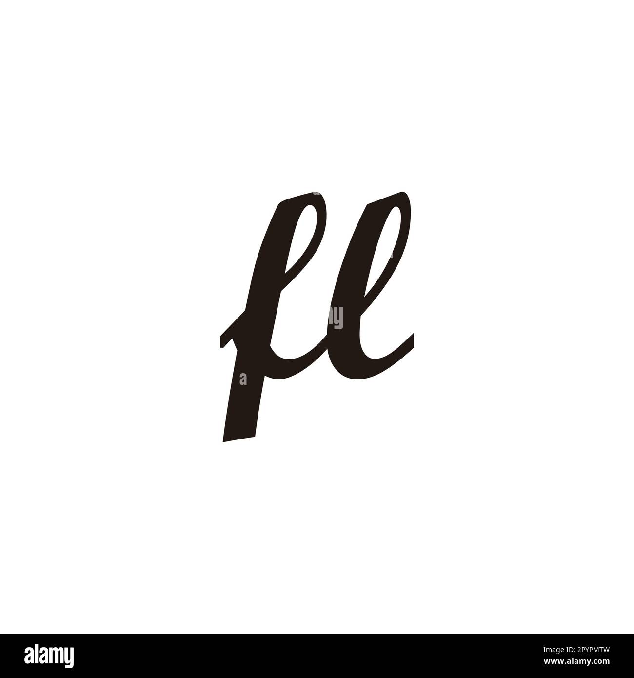 Letter fL connect geometric symbol simple logo vector Stock Vector