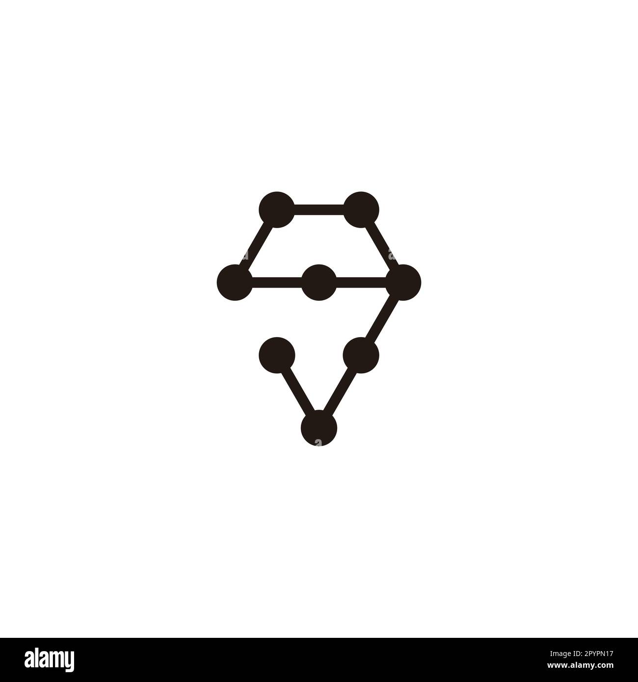 Letter g diamond, molecules geometric symbol simple logo vector Stock Vector