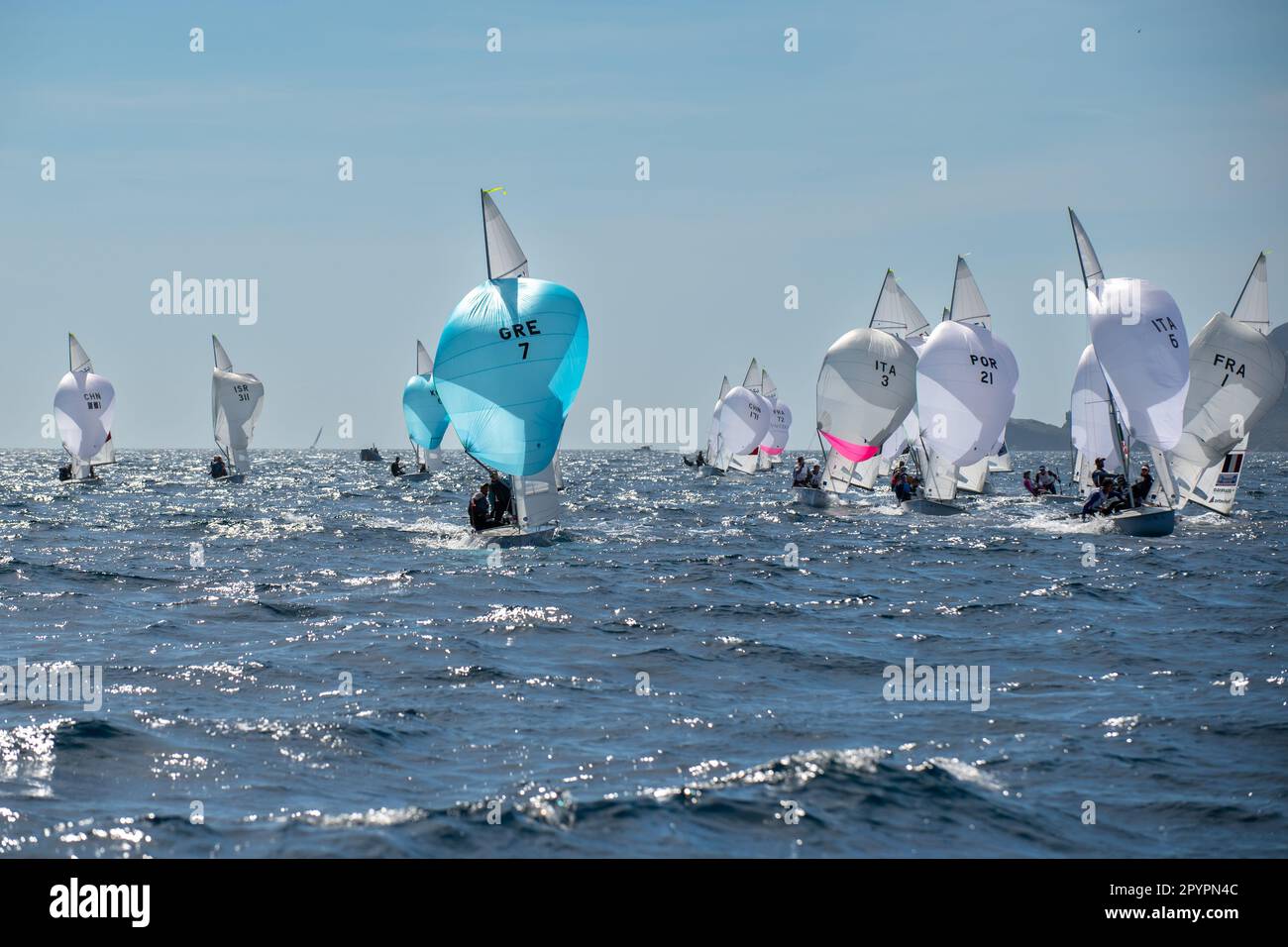 General view of the teams in action in category 470 during day 4 of the
