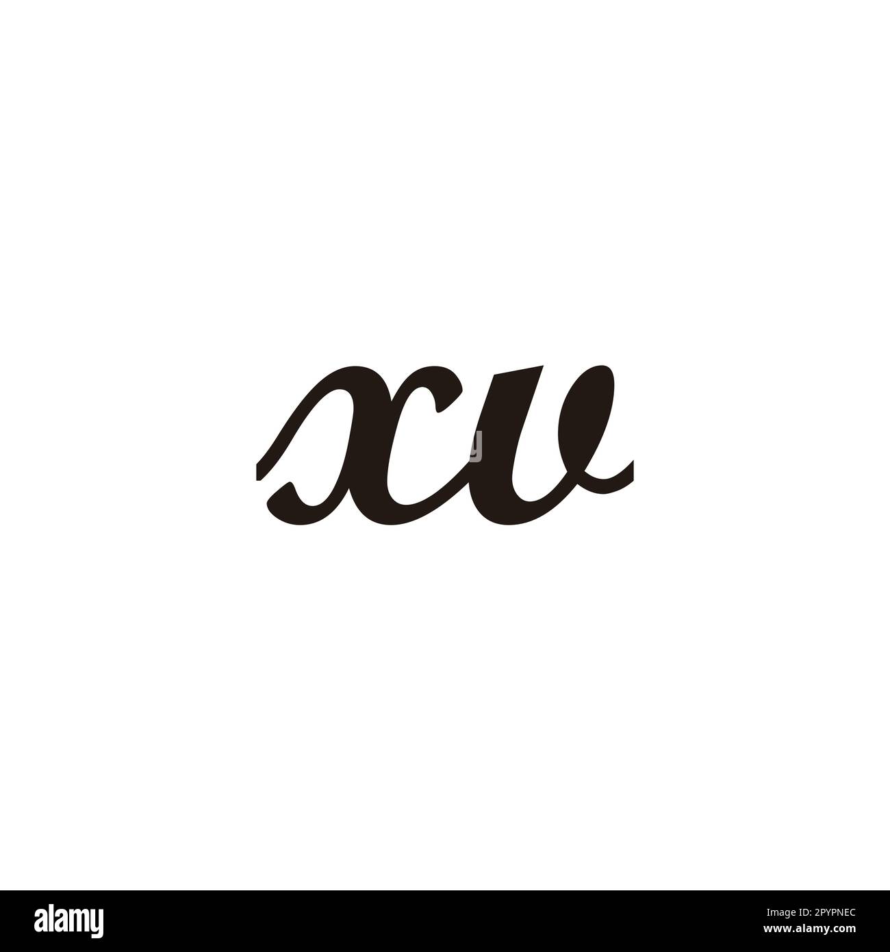 Letter Xv connect geometric symbol simple logo vector Stock Vector