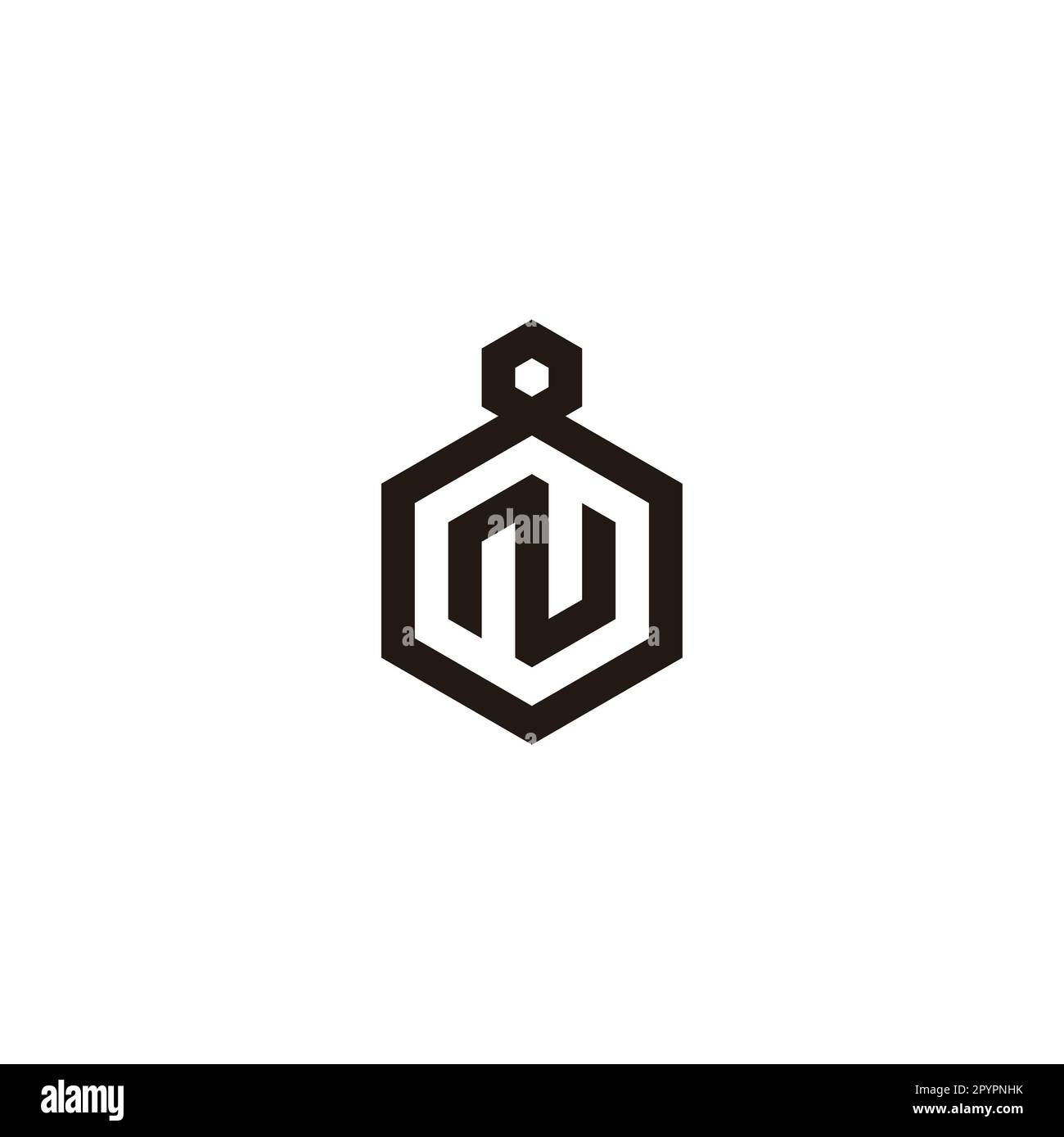 Letter N in 8, hexagon geometric symbol simple logo vector Stock Vector ...