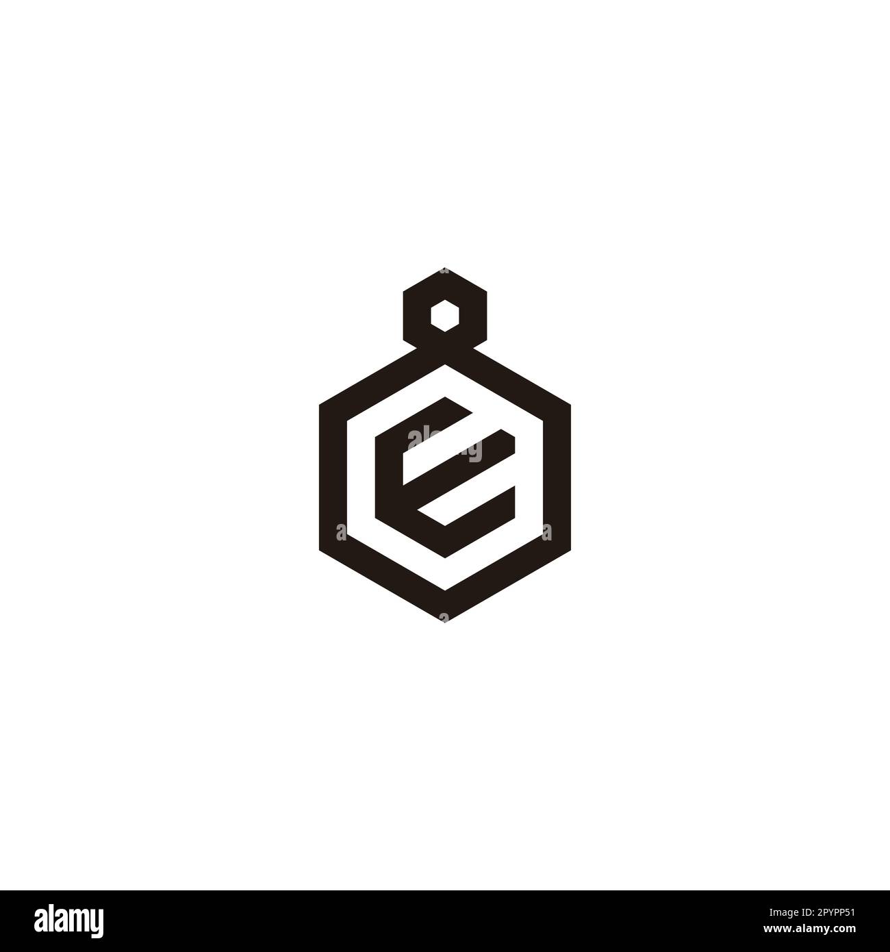 Letter E in 8, hexagon geometric symbol simple logo vector Stock Vector ...
