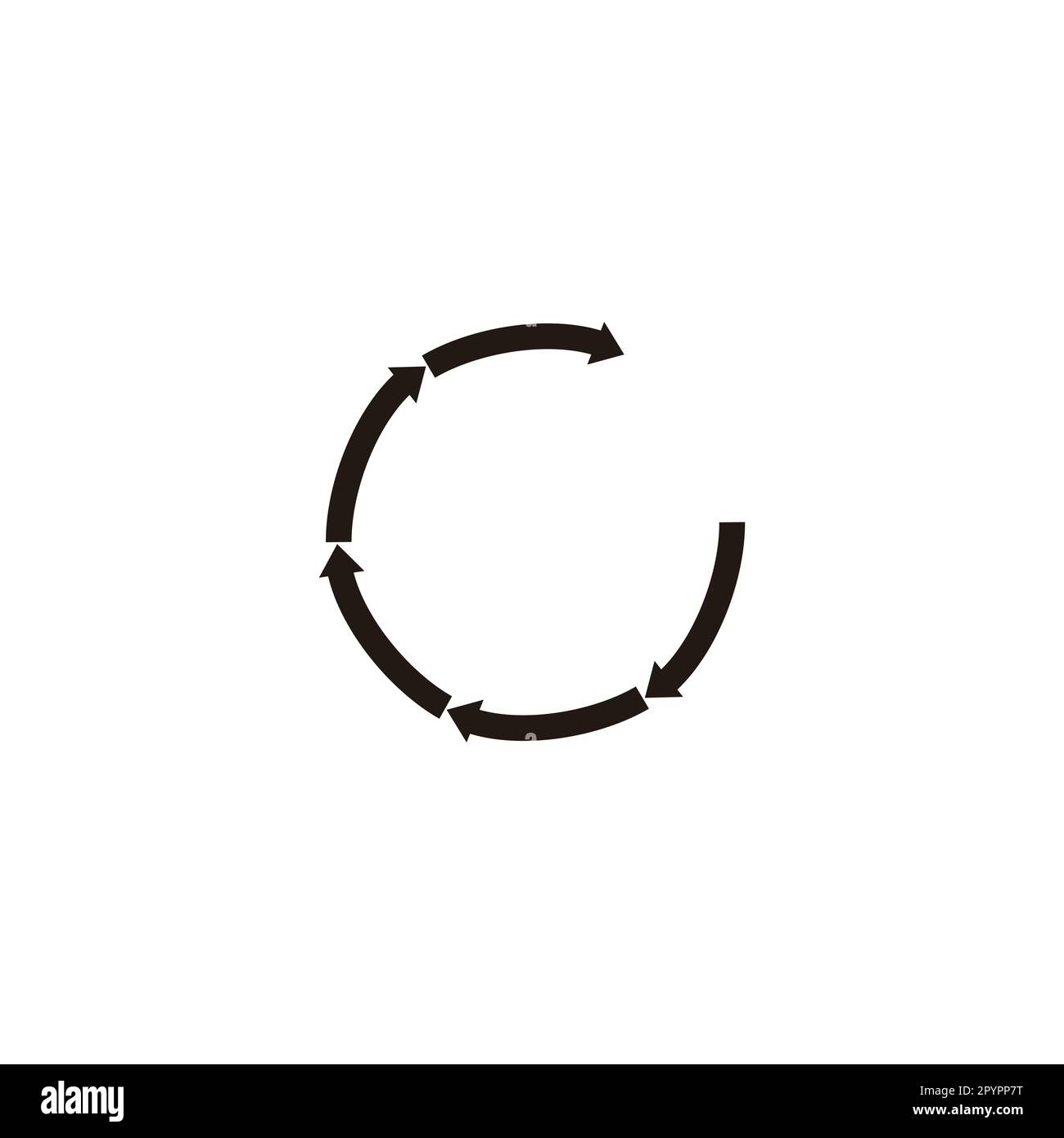 Letter G arrows, round geometric symbol simple logo vector Stock Vector ...