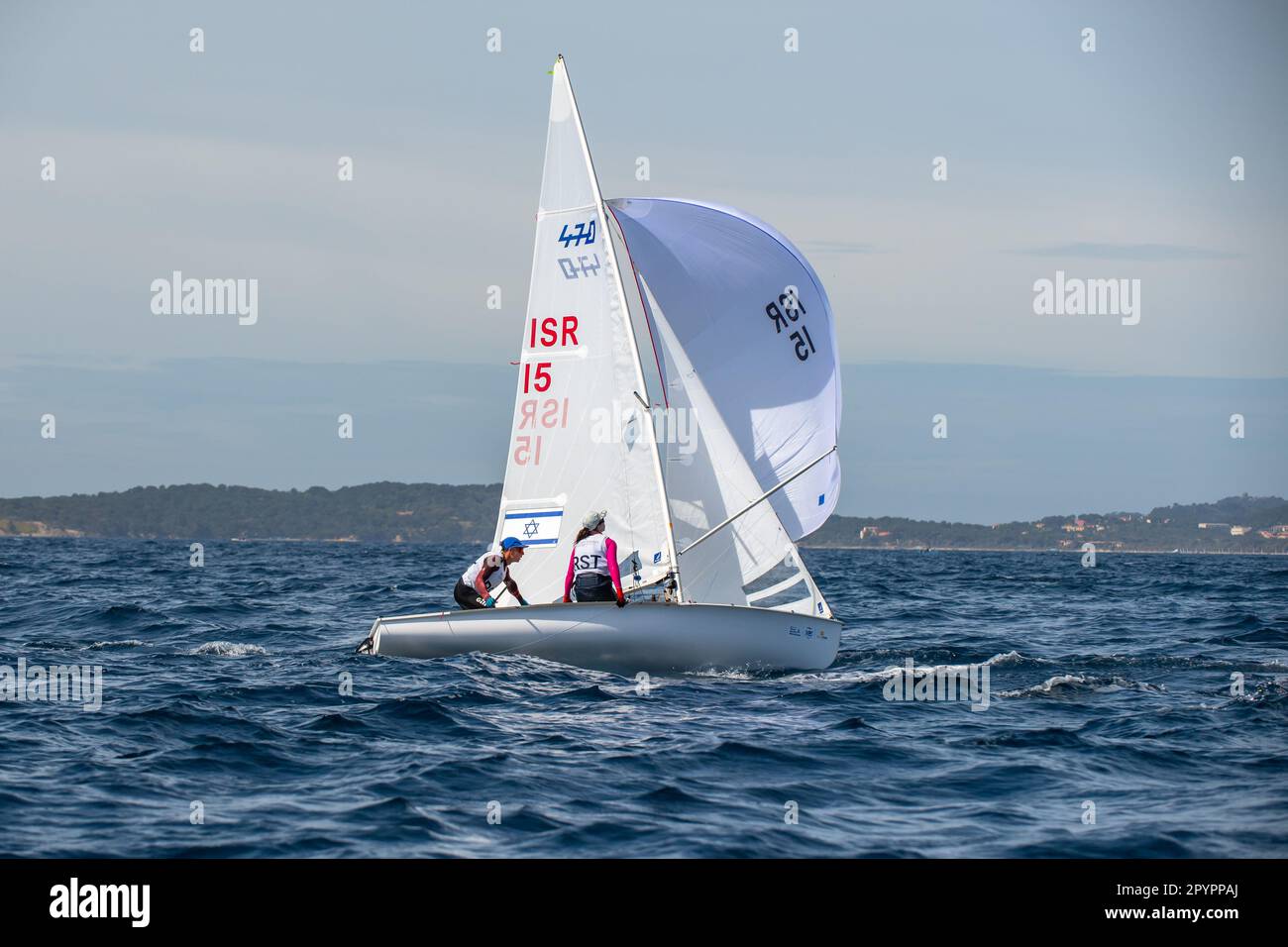 Hyeres, France. 27th Apr, 2023. Israeli Team (Nitai Hasson, Noa Lasry