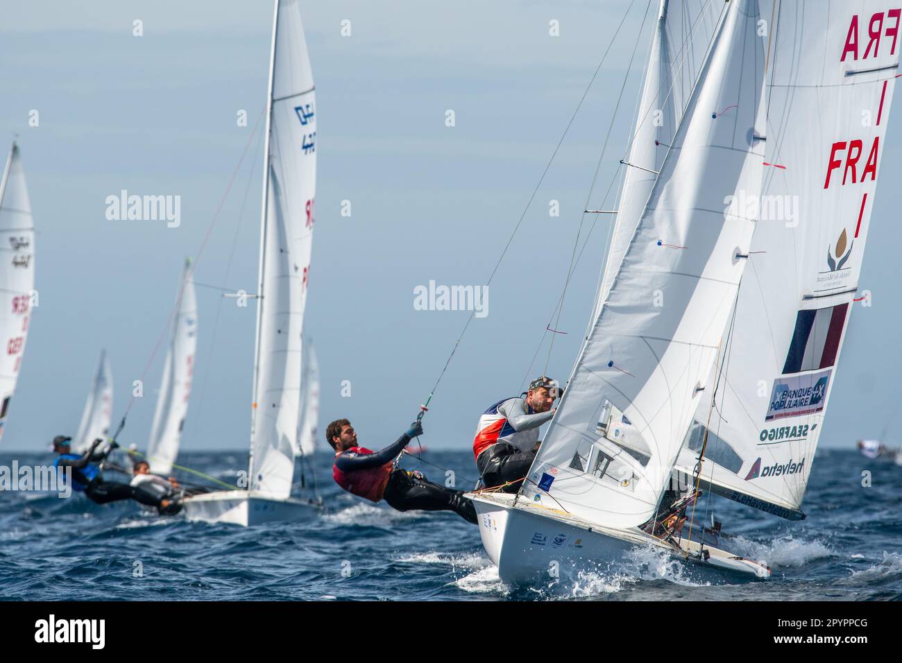 Hyeres, France. 27th Apr, 2023. French team (Camille Lecointre and ...