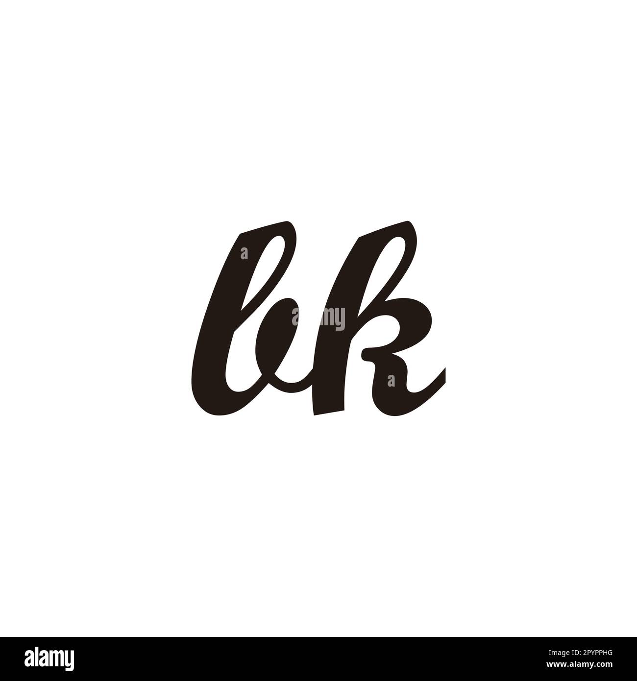 Letter bk connect geometric symbol simple logo vector Stock Vector