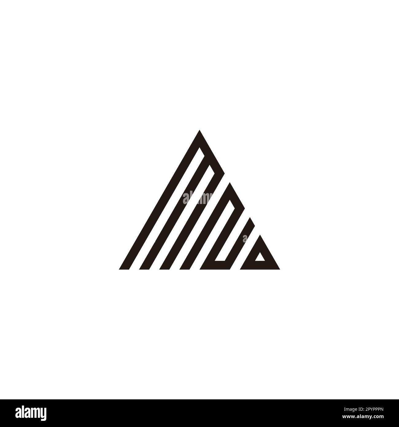 Letter m, N and D triangle, building geometric symbol simple logo ...