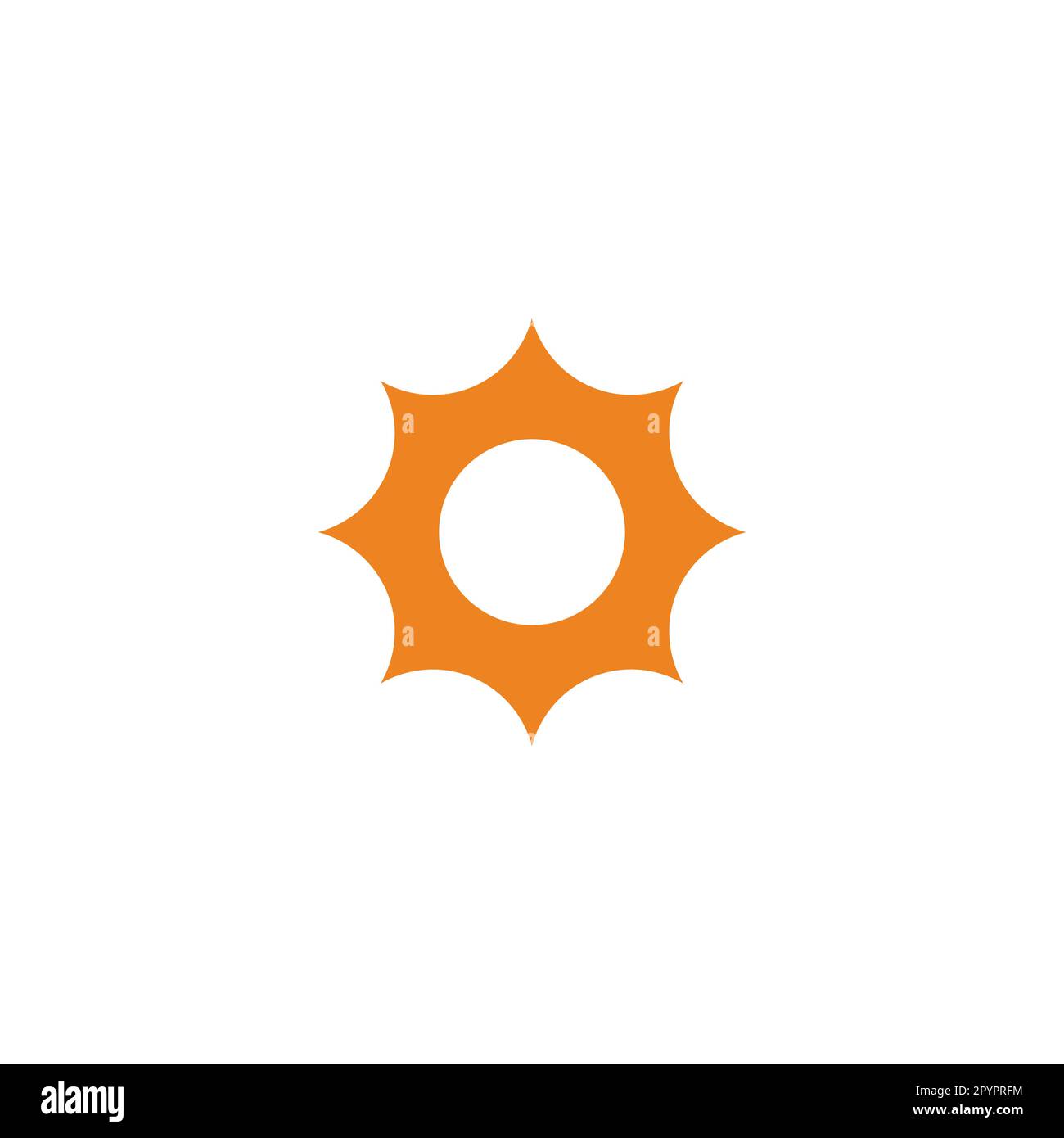 Sun, cookies geometric symbol simple logo vector Stock Vector