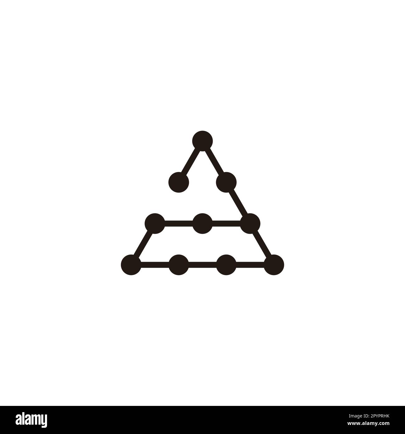 Letter a triangle, molecules geometric symbol simple logo vector Stock Vector