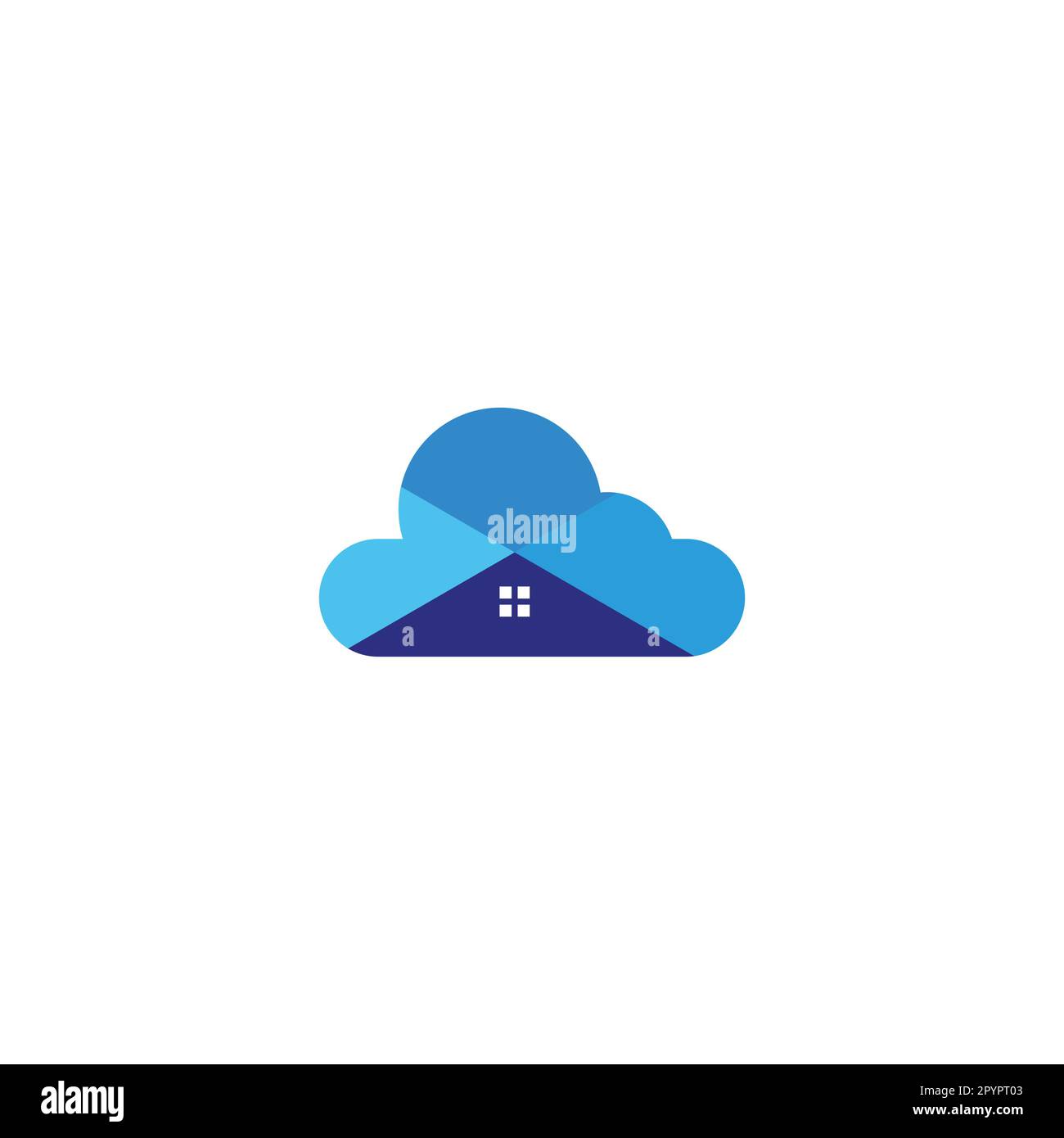 Home, cloud geometric symbol simple logo vector Stock Vector