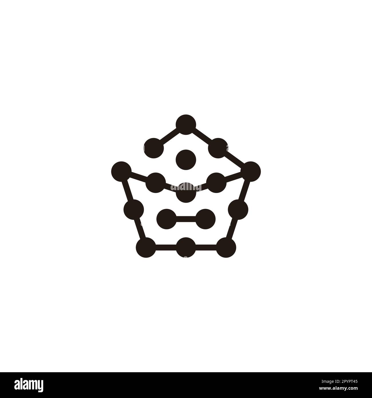 Letter a polygon, molecules geometric symbol simple logo vector Stock Vector