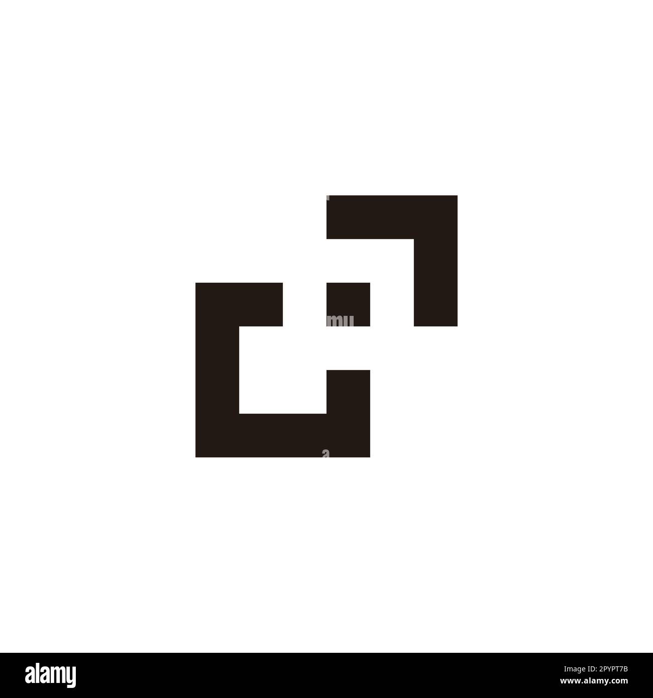 Letter G camera, squares geometric symbol simple logo vector Stock Vector