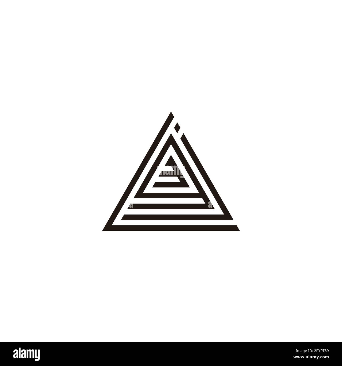 Letter L, j, g and number 3 triangle geometric symbol simple logo ...