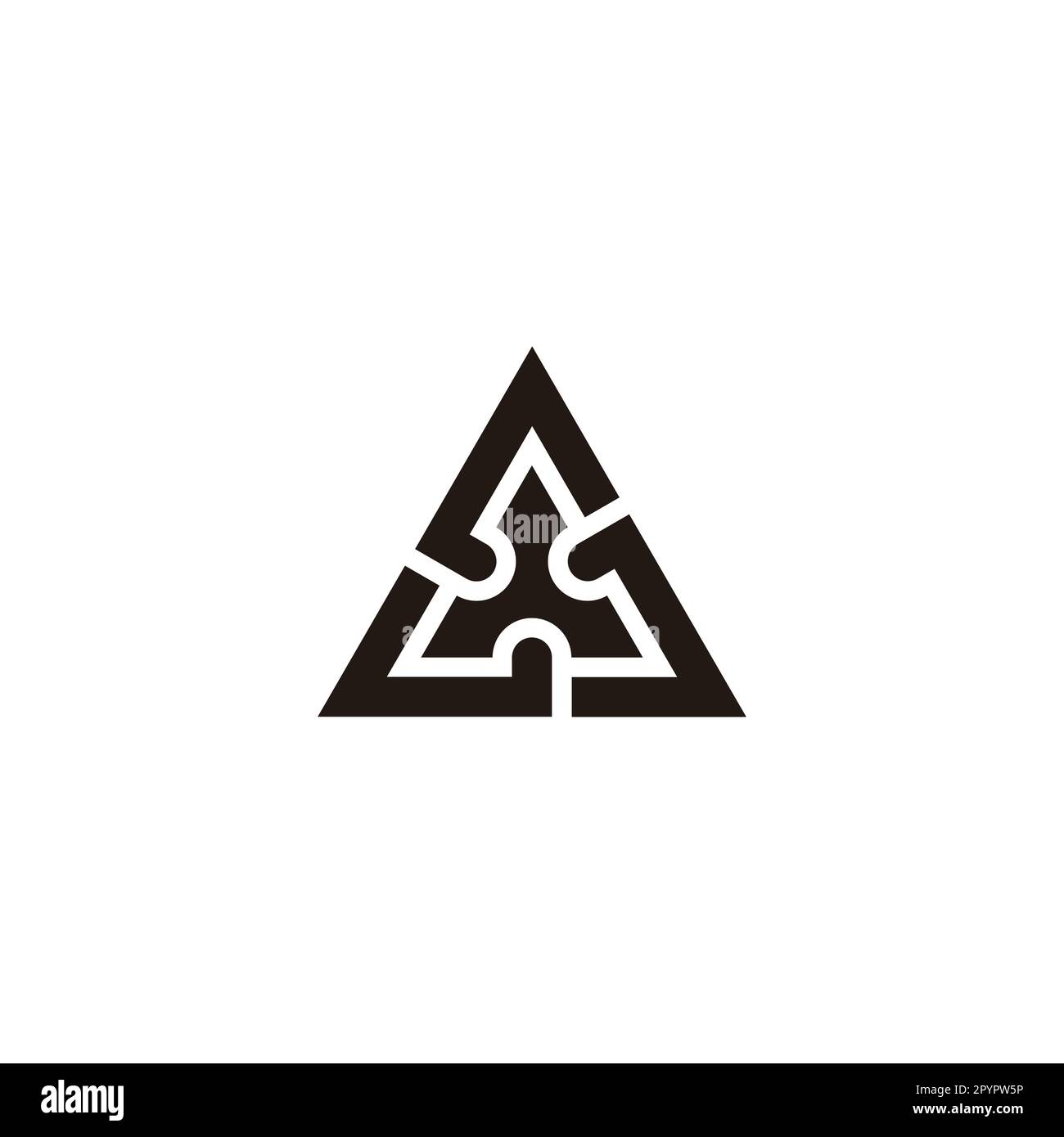 Letter A arrows, pointers geometric symbol simple logo vector Stock Vector