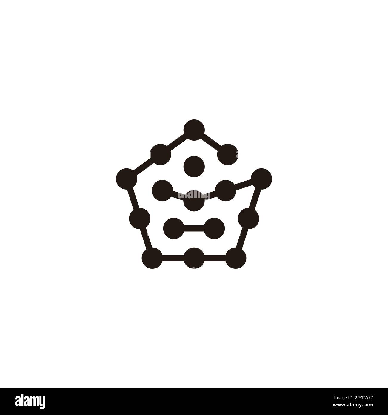 Letter G polygon, molecules geometric symbol simple logo vector Stock Vector