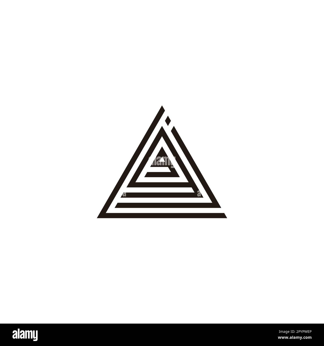 Letter L, j, g and g, triangle line geometric symbol simple logo vector ...