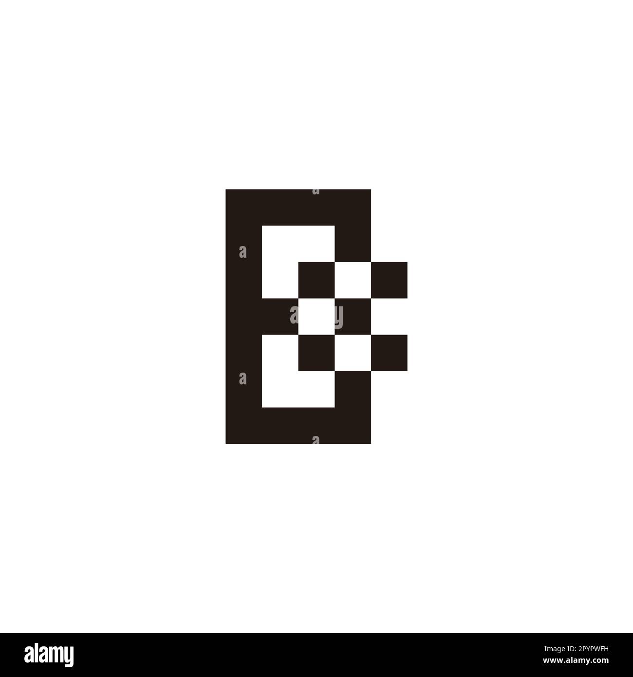 Letter E and x squares geometric symbol simple logo vector Stock Vector