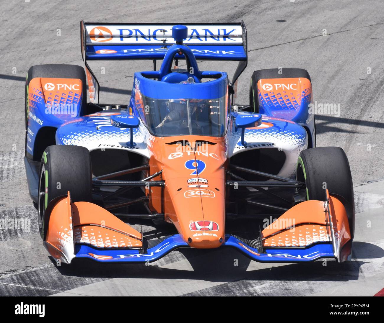 IndyCar driver Scott Dixon competing in the Long Beach Grand Prix in