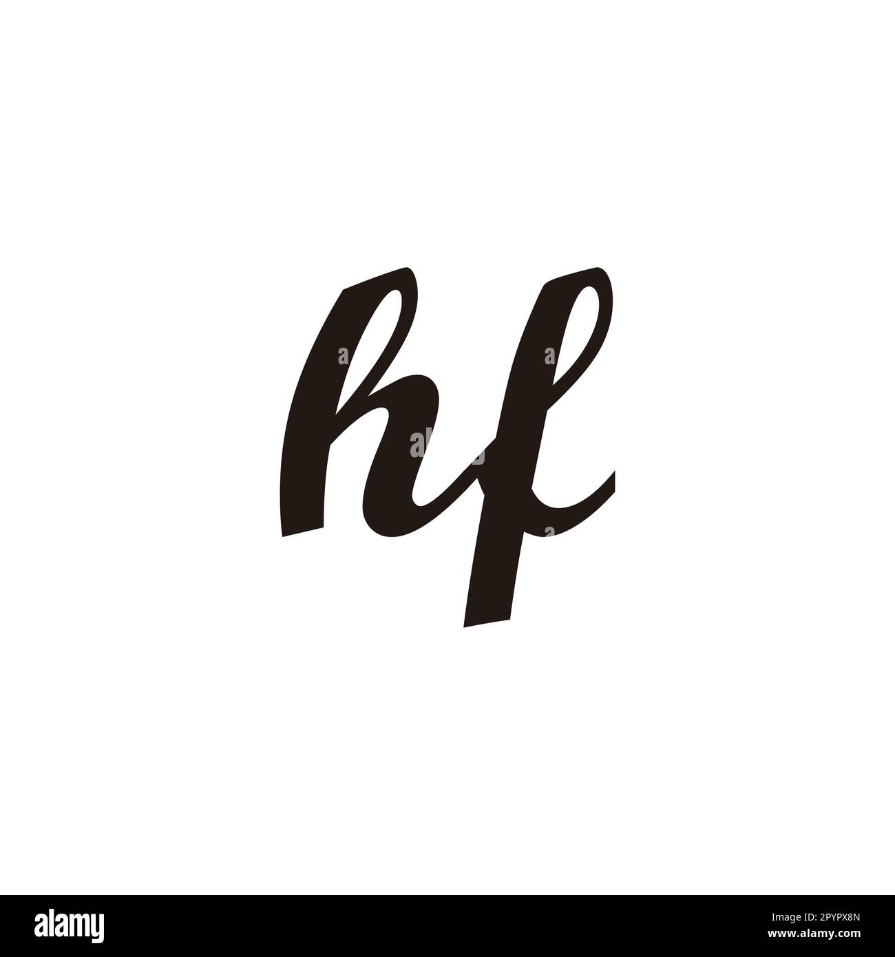 Letter hf connect geometric symbol simple logo vector Stock Vector
