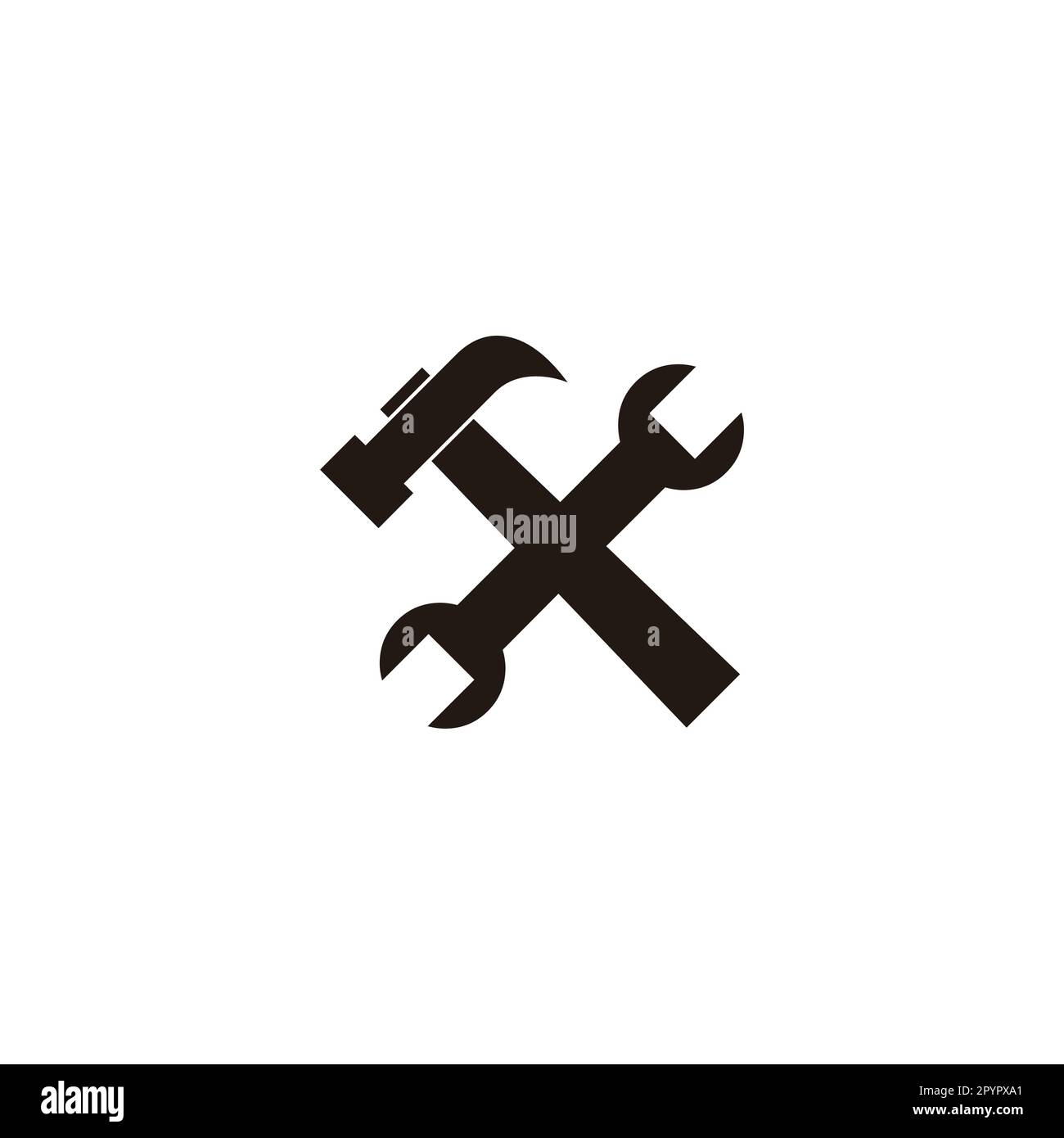 Hammer and wrench geometric symbol simple logo vector Stock Vector Image & Art Alamy
