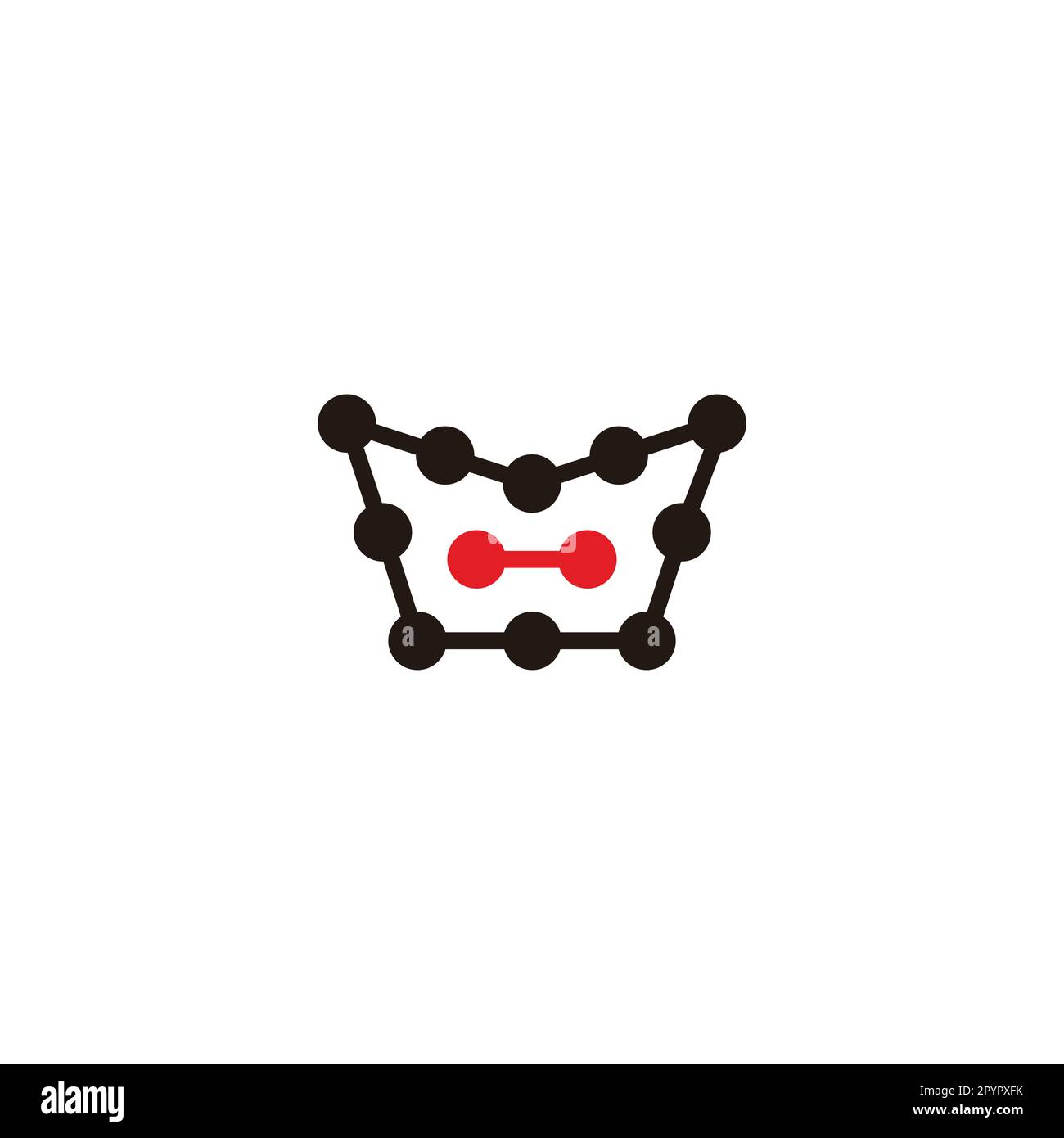 Cart, molecules geometric symbol simple logo vector Stock Vector