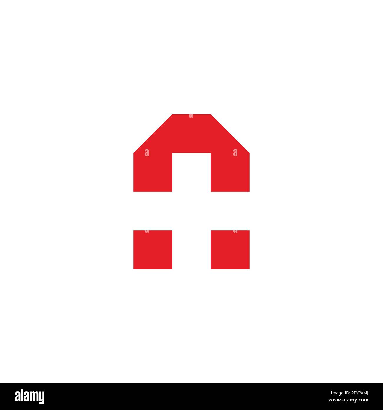 Letter n plus, squares geometric symbol simple logo vector Stock Vector
