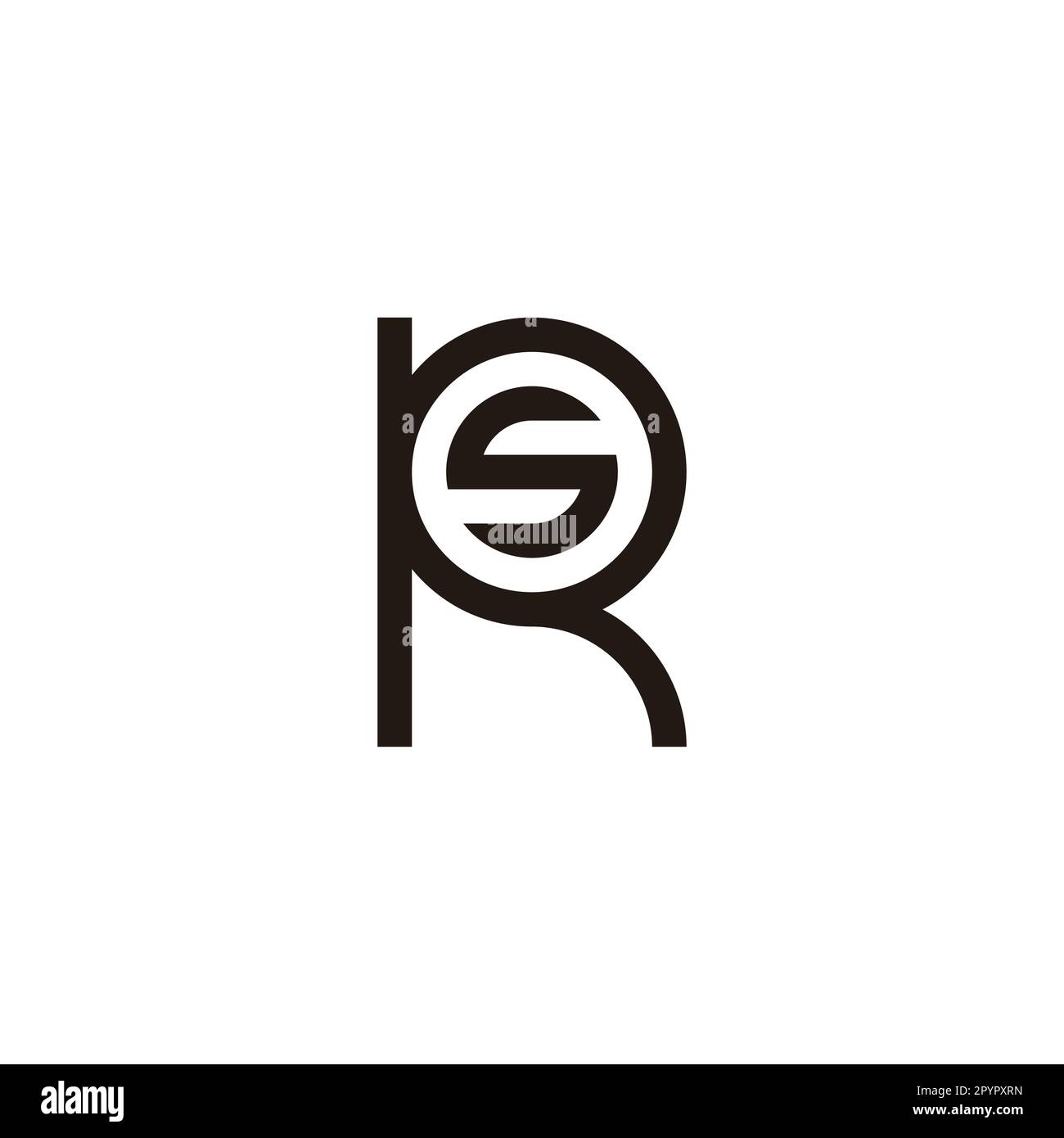 Letter s in R, circle geometric symbol simple logo vector Stock Vector ...