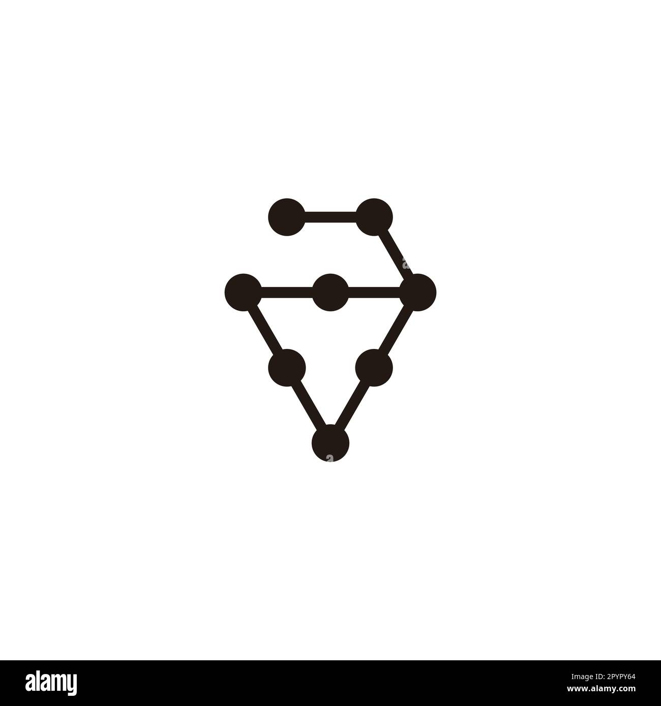 Letter a diamond, molecules geometric symbol simple logo vector Stock Vector