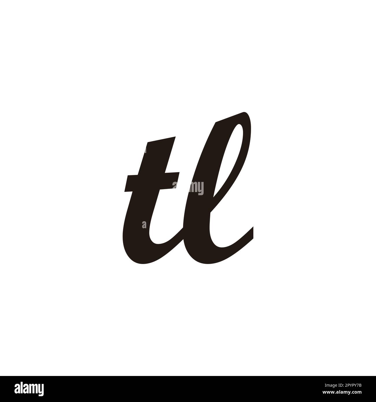 Letter tL connect geometric symbol simple logo vector Stock Vector