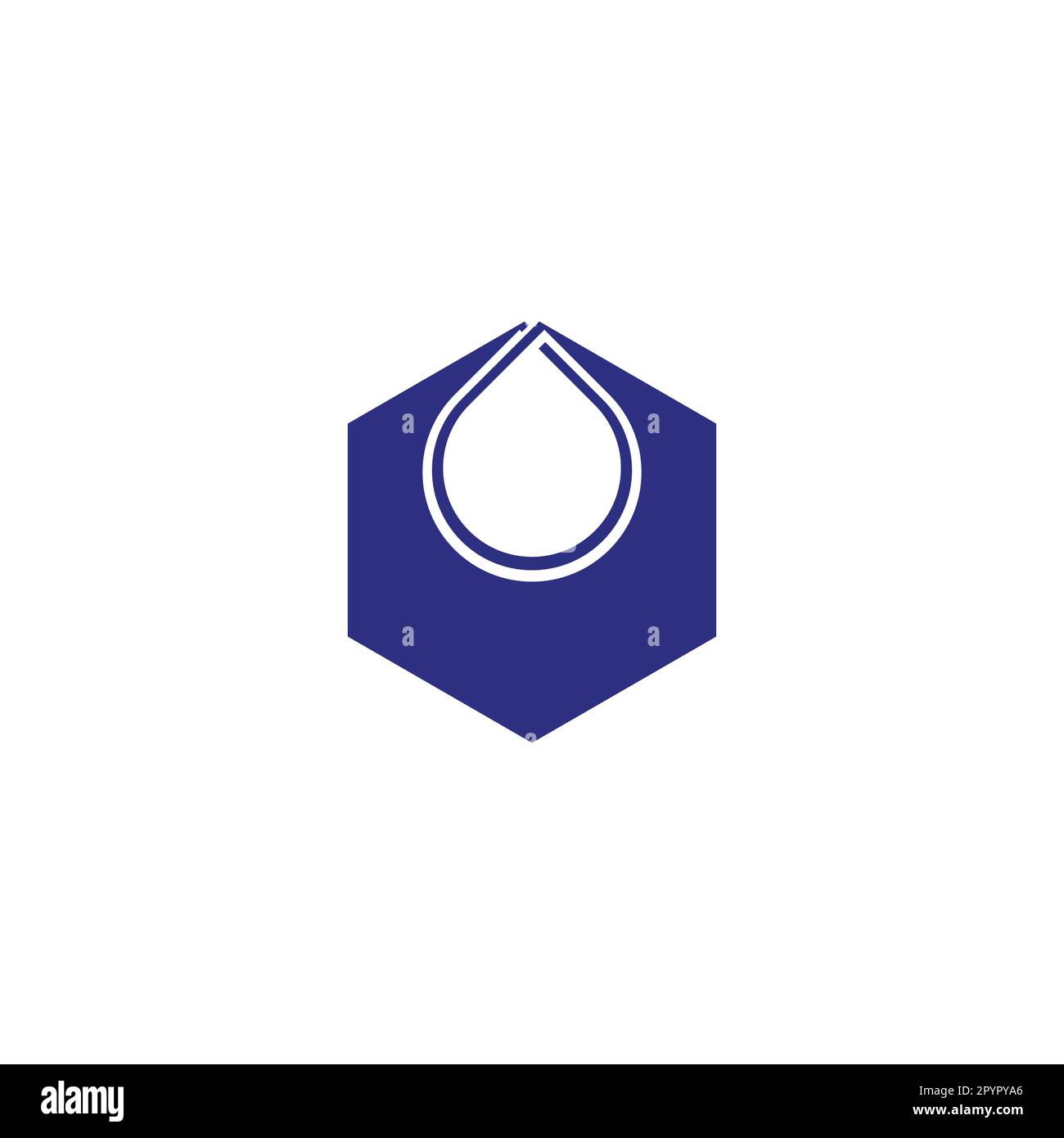 Hexagon drop logo hi-res stock photography and images - Alamy