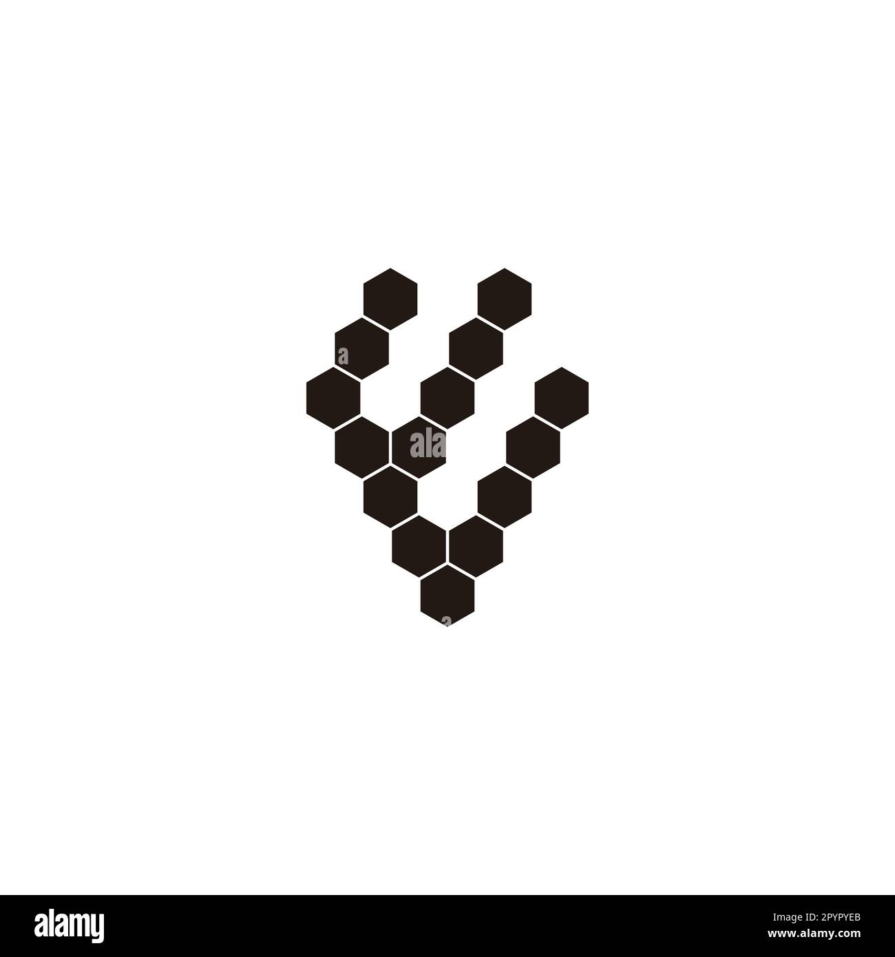 Letter E diamond, hexagons geometric symbol simple logo vector Stock Vector