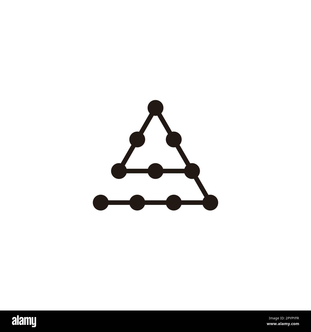 Letter g molecules, triangle geometric symbol simple logo vector Stock Vector