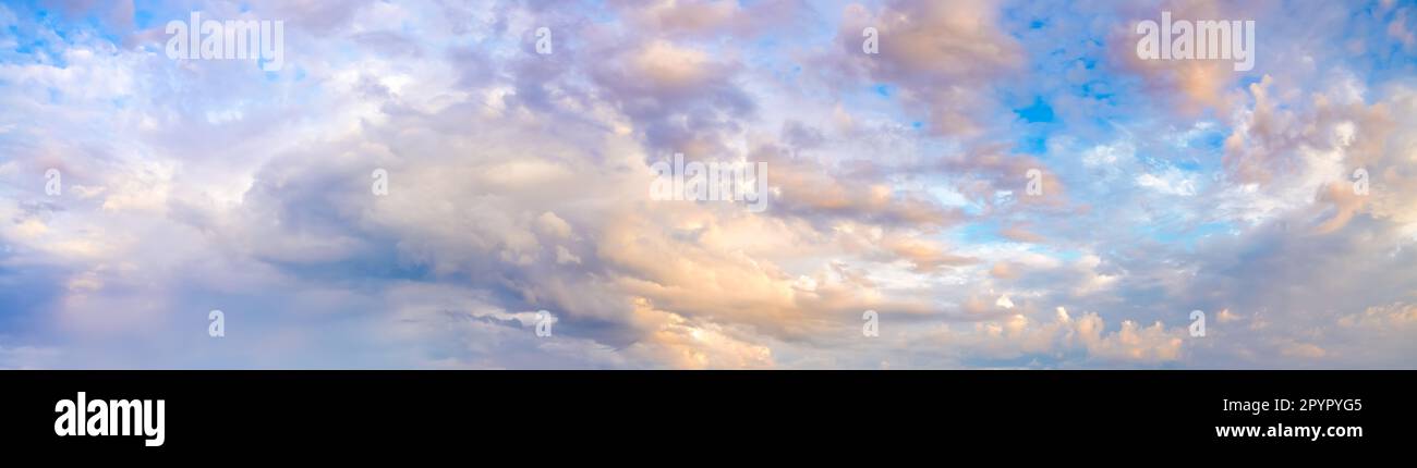 Panorama of dramatic sky background Stock Photo - Alamy