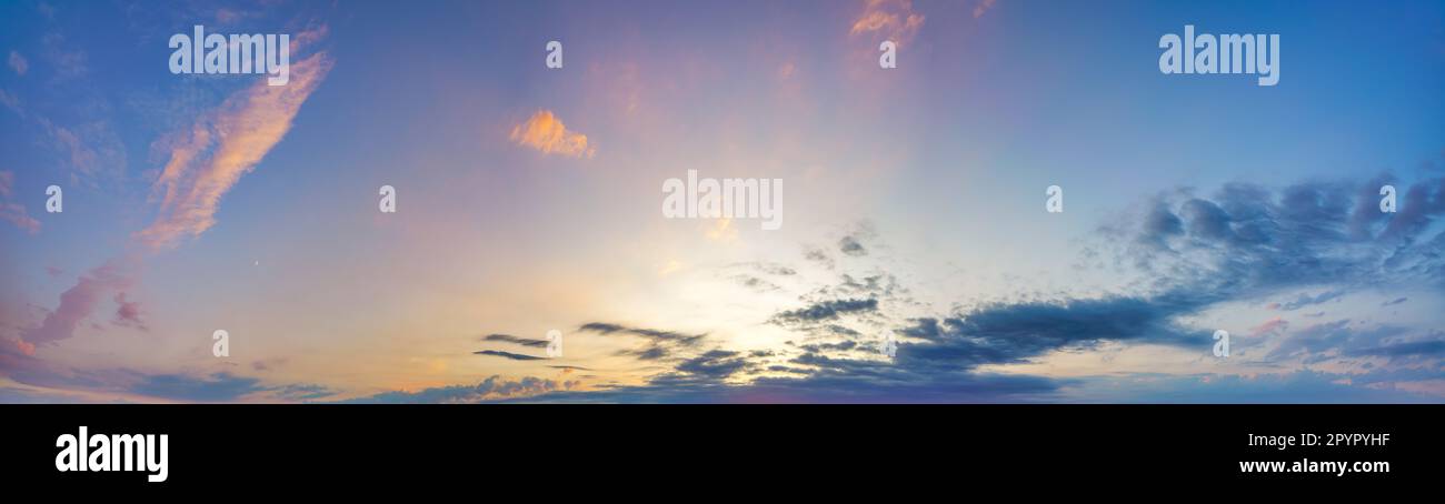 Panorama of dramatic sky background Stock Photo - Alamy